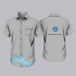 A stylish shirt design for professionals involved in Fiber To The Home (FTTH) network projects