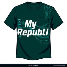 A stylish dark green shirt design specifically for professionals working in FTTH (Fiber To The Home) networks