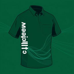 A stylish dark green shirt design specifically for professionals working in FTTH (Fiber To The Home) networks