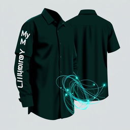 An eye-catching and stylish dark green shirt design tailored for professionals in FTTH (Fiber To The Home) networks, emphasizing a sense of community and pride