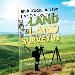 An informative cover for a book titled 'An Introduction to Land Surveying: A Geographer's Guide'