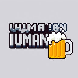 A pixel art logo design for a bar named 'Туман' (Fog)