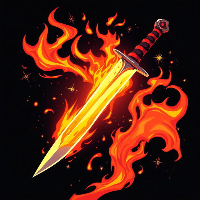 A modern comic-style illustration of a dagger uniquely crafted from the fang of a dragon, showcasing its sharp and sleek form that mimics the original fang's natural curve