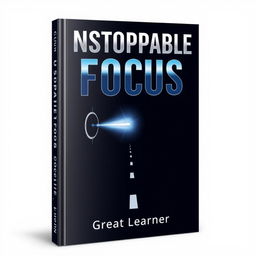 A sleek and modern book cover titled 'Unstoppable Focus' that emphasizes concentration and determination