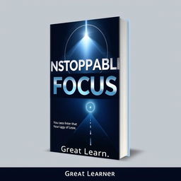 A sleek and modern book cover titled 'Unstoppable Focus' that emphasizes concentration and determination