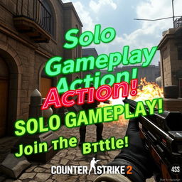 A visually captivating thumbnail for Counter-Strike 2, set within the game's environment