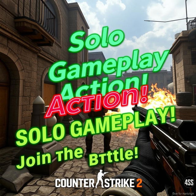 A visually captivating thumbnail for Counter-Strike 2, set within the game's environment