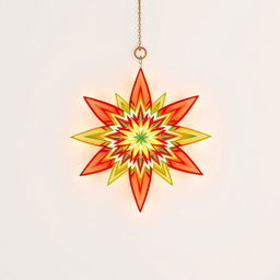 A beautiful Christmas star prominently displayed against a clean white background