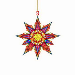 A beautiful Christmas star prominently displayed against a clean white background