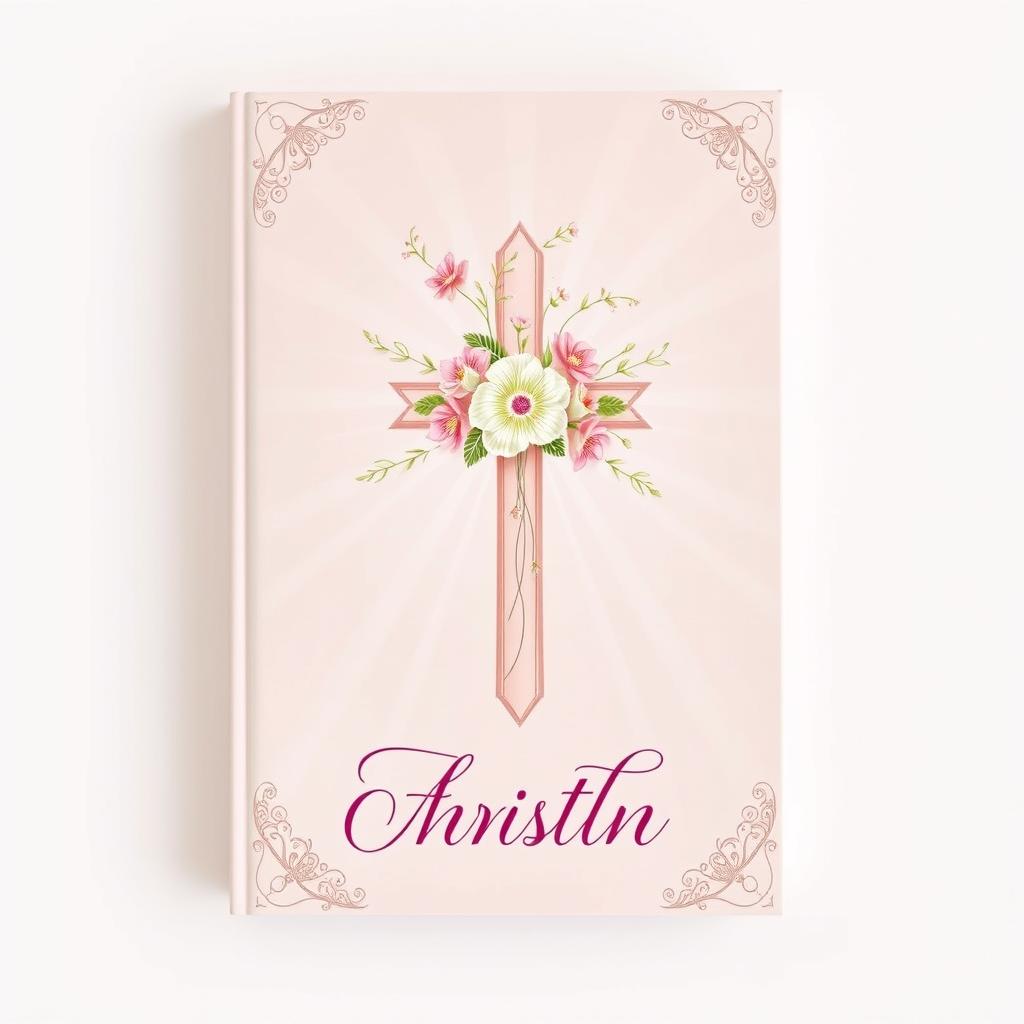 A beautifully designed book cover featuring a feminine Christian theme