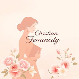 An elegant and modern eBook cover design that reflects the theme of Christian femininity