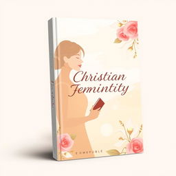 An elegant and modern eBook cover design that reflects the theme of Christian femininity