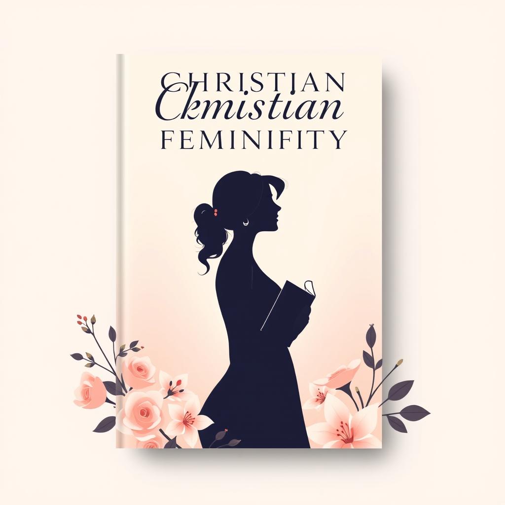 An elegant and modern eBook cover design that reflects the theme of Christian femininity