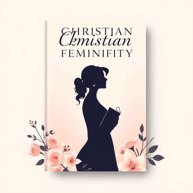 An elegant and modern eBook cover design that reflects the theme of Christian femininity