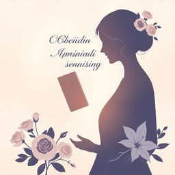 An elegant and modern eBook cover design that reflects the theme of Christian femininity