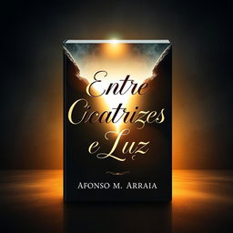 A captivating book cover design for 'Entre Cicatrizes e Luz' by Afonso M