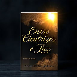 A captivating book cover design for 'Entre Cicatrizes e Luz' by Afonso M