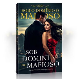 A captivating book cover design for a romance novel titled 'Sob o Domínio do Mafioso'