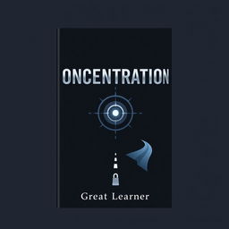 A sleek and modern front-facing book cover emphasizing concentration and determination