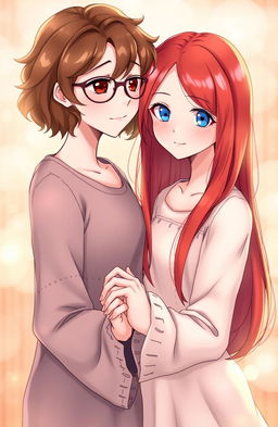 Two beautiful girls in love holding hands in a warm and romantic setting