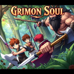 Anime cover for the title 'Grimon Soul', featuring a fantasy setting