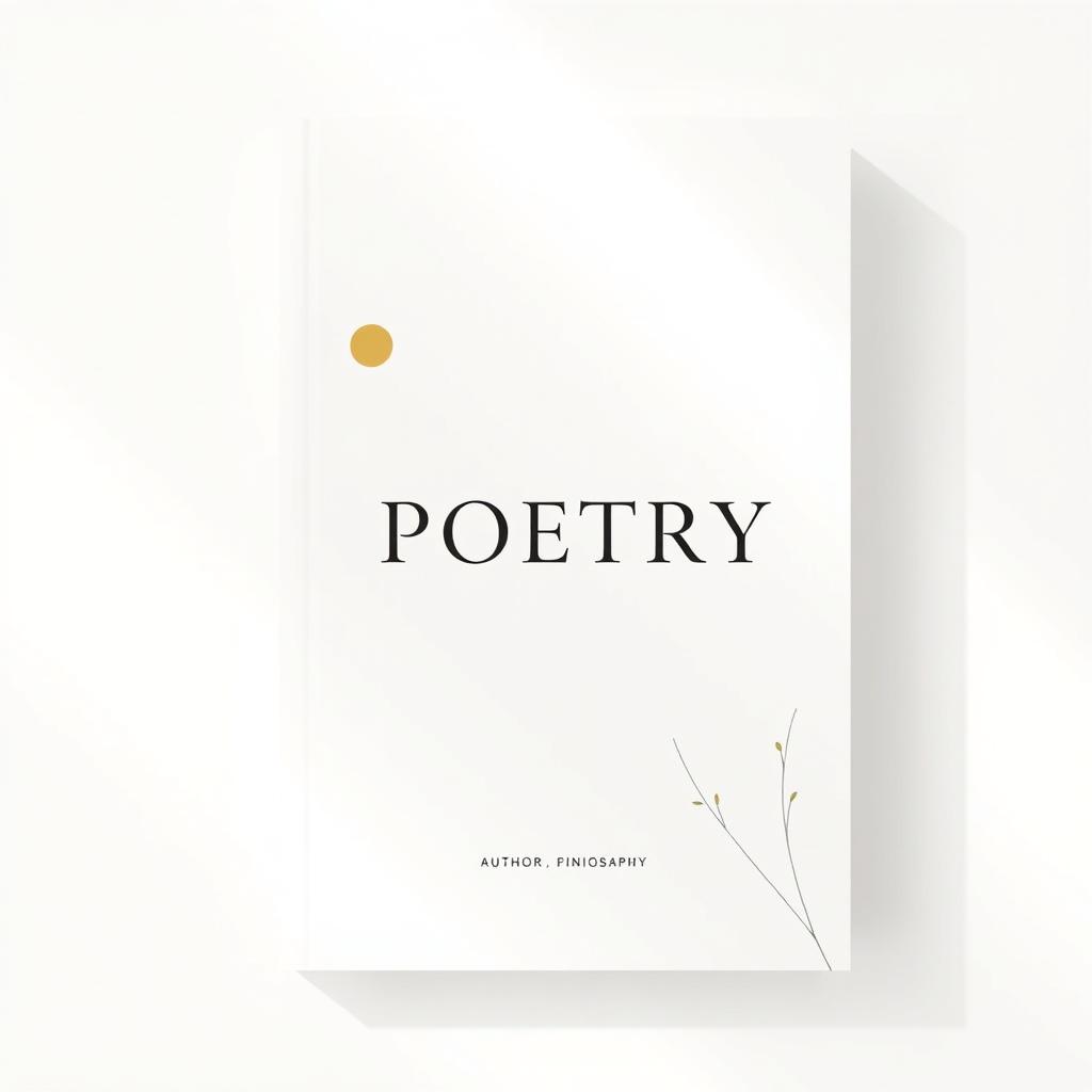 A minimalist and modern book cover design for a collection of poetry and philosophical essays