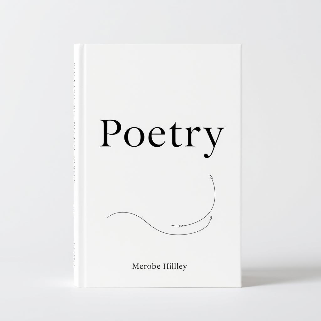 A minimalist and modern book cover design for a collection of poetry and philosophical essays