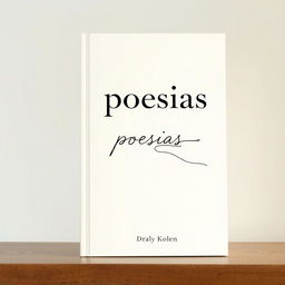 A minimalist and modern book cover design for a collection of poetry and philosophical essays