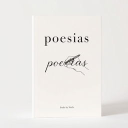 A minimalist and modern book cover design for a collection of poetry and philosophical essays