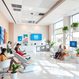 A modern dental clinic interior featuring bright and welcoming decor