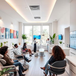 A modern dental clinic interior featuring bright and welcoming decor