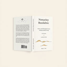 A minimalist and modern book cover design for a collection of poetry and philosophical essays that resonate with adolescents