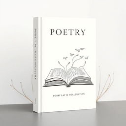 A minimalist and modern book cover design for a collection of poetry and philosophical essays