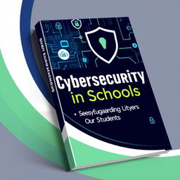 A striking book cover design for a cybersecurity guide aimed at schools