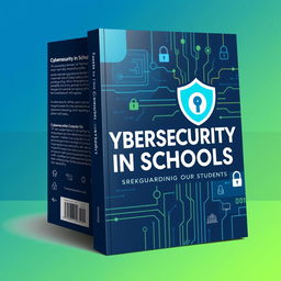 A striking book cover design for a cybersecurity guide aimed at schools