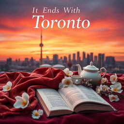 A book cover for a halal romance novel set in Toronto, inspired by the style of 'It Ends With Us'