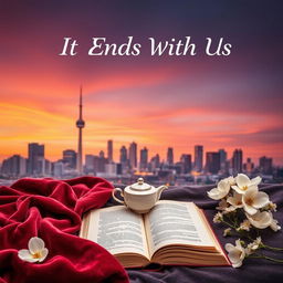 A book cover for a halal romance novel set in Toronto, inspired by the style of 'It Ends With Us'