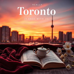 A book cover for a halal romance novel set in Toronto, inspired by the style of 'It Ends With Us'