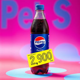 A visually appealing product shot of a 50cl Pepsi PET bottle pack