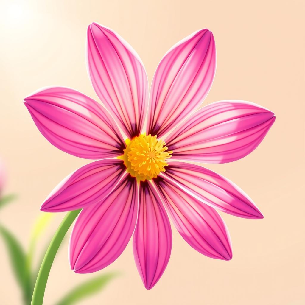 An animated illustration showcasing a beautiful cardón flower in full bloom