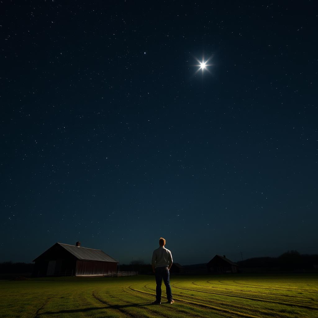 A serene night sky filled with twinkling stars, showcasing a clear view of the cosmos