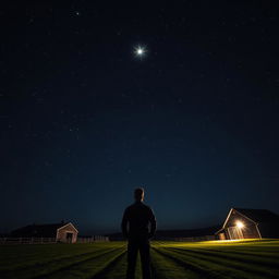 A serene night sky filled with twinkling stars, showcasing a clear view of the cosmos