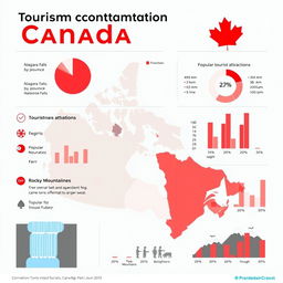 A simple and clear infographic showing tourism concentration indicators in Canada