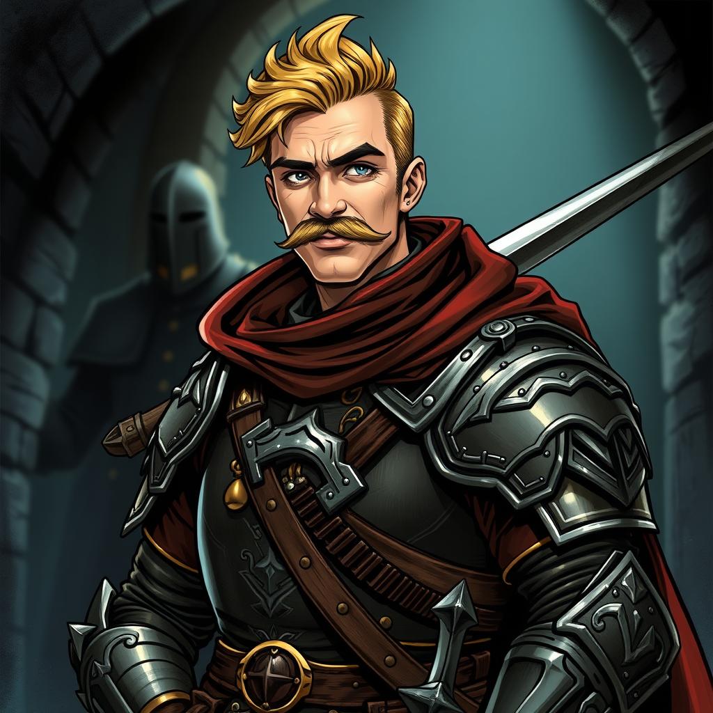 A handsome 19th century Polish hussar with a charming smile, featuring a well-groomed mustache