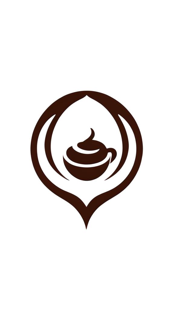 Logo for 'Yoza Coffee' featuring a stylized dark brown coffee bean with company name inscribed inside. A playful steam motif curls above the bean against a white background.