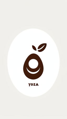 Logo for 'Yoza Coffee' featuring a stylized dark brown coffee bean with company name inscribed inside. A playful steam motif curls above the bean against a white background.