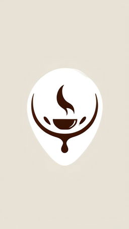 Logo for 'Yoza Coffee' featuring a stylized dark brown coffee bean with company name inscribed inside. A playful steam motif curls above the bean against a white background.