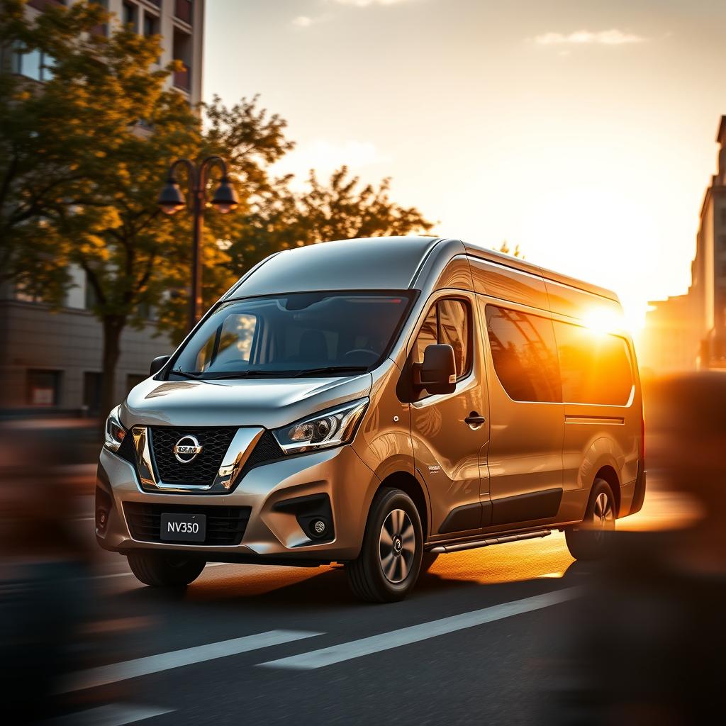 A stunning image of the Nisan NV350, a sleek and modern van designed for both commercial and personal use