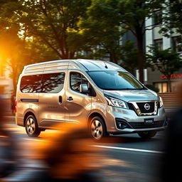 A stunning image of the Nisan NV350, a sleek and modern van designed for both commercial and personal use