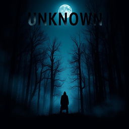 A suspense movie poster featuring the title 'Unknown' prominently displayed at the top in bold, mysterious font